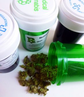 containers of cannabis for medical use